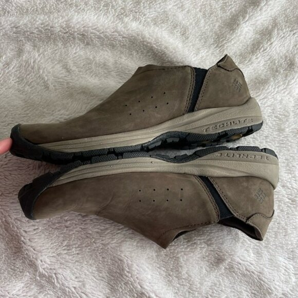 Columbia Estes OmniGrip Taupe leather slip on shoes - Picture 4 of 7